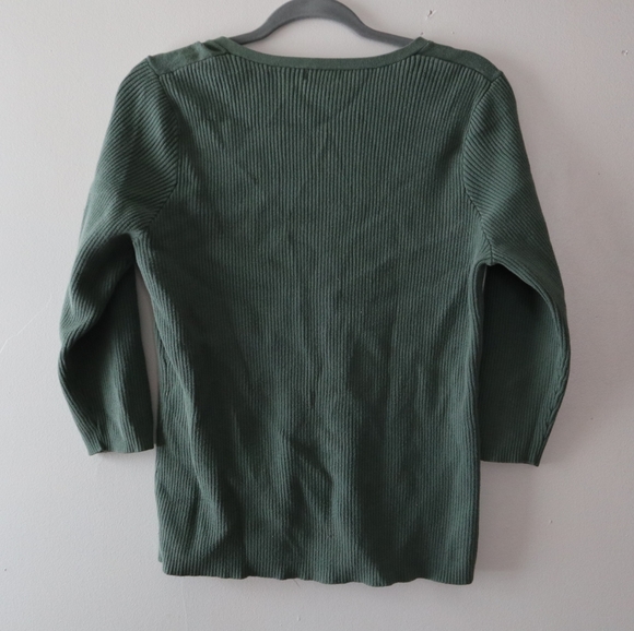 Eddie Bauer Women's Khaki Ribbed Longsleeve Top - Picture 2 of 7
